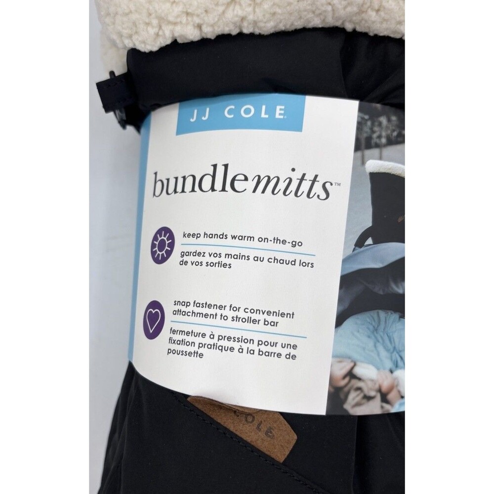JJ Cole BundleMitts Black Winter Stroller Hand Muff Attachment New NIP - Picture 3 of 8